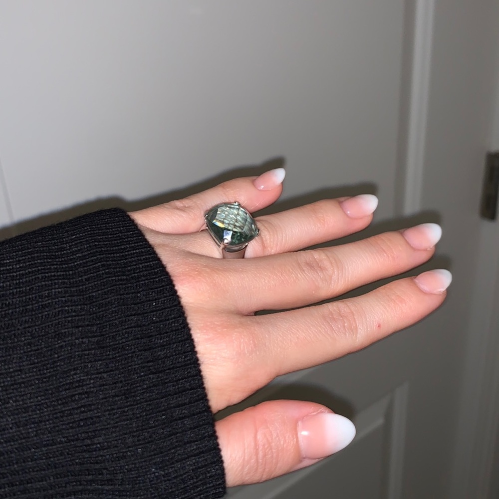 *Not Available* Authentic Y2K Swarovski Light Blue Crystal Statement Ring